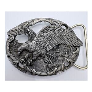 C & J, Inc Pewter Flying Eagle Belt Buckle